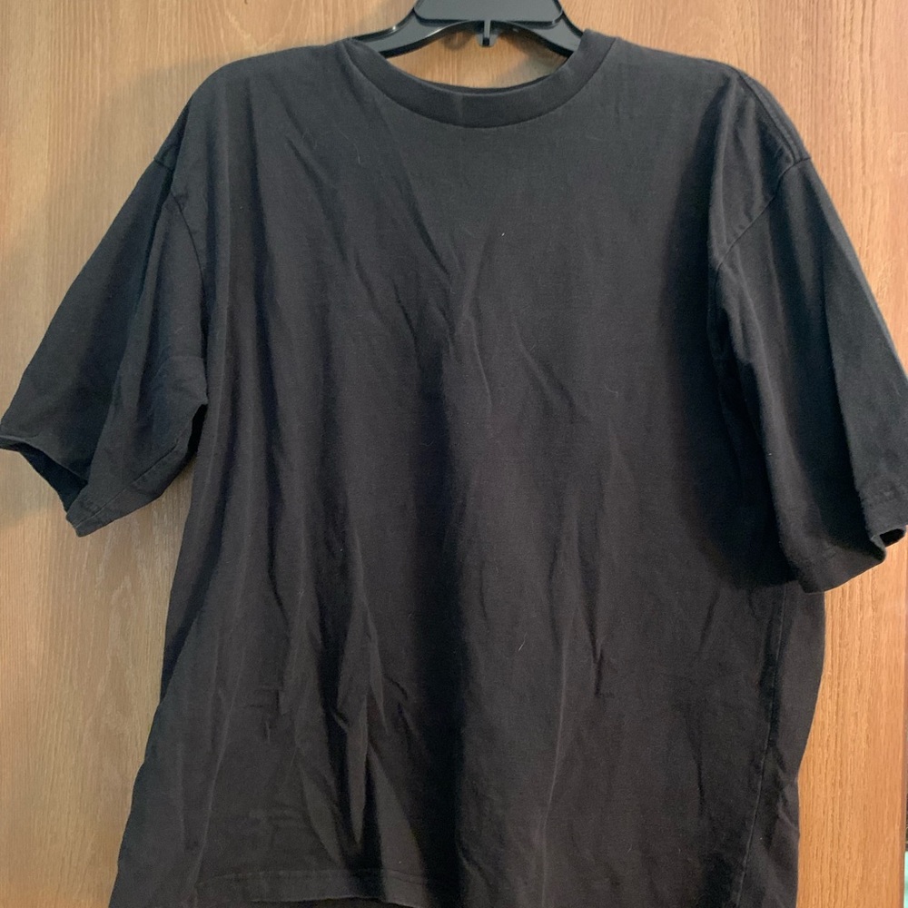 black oversized shirt